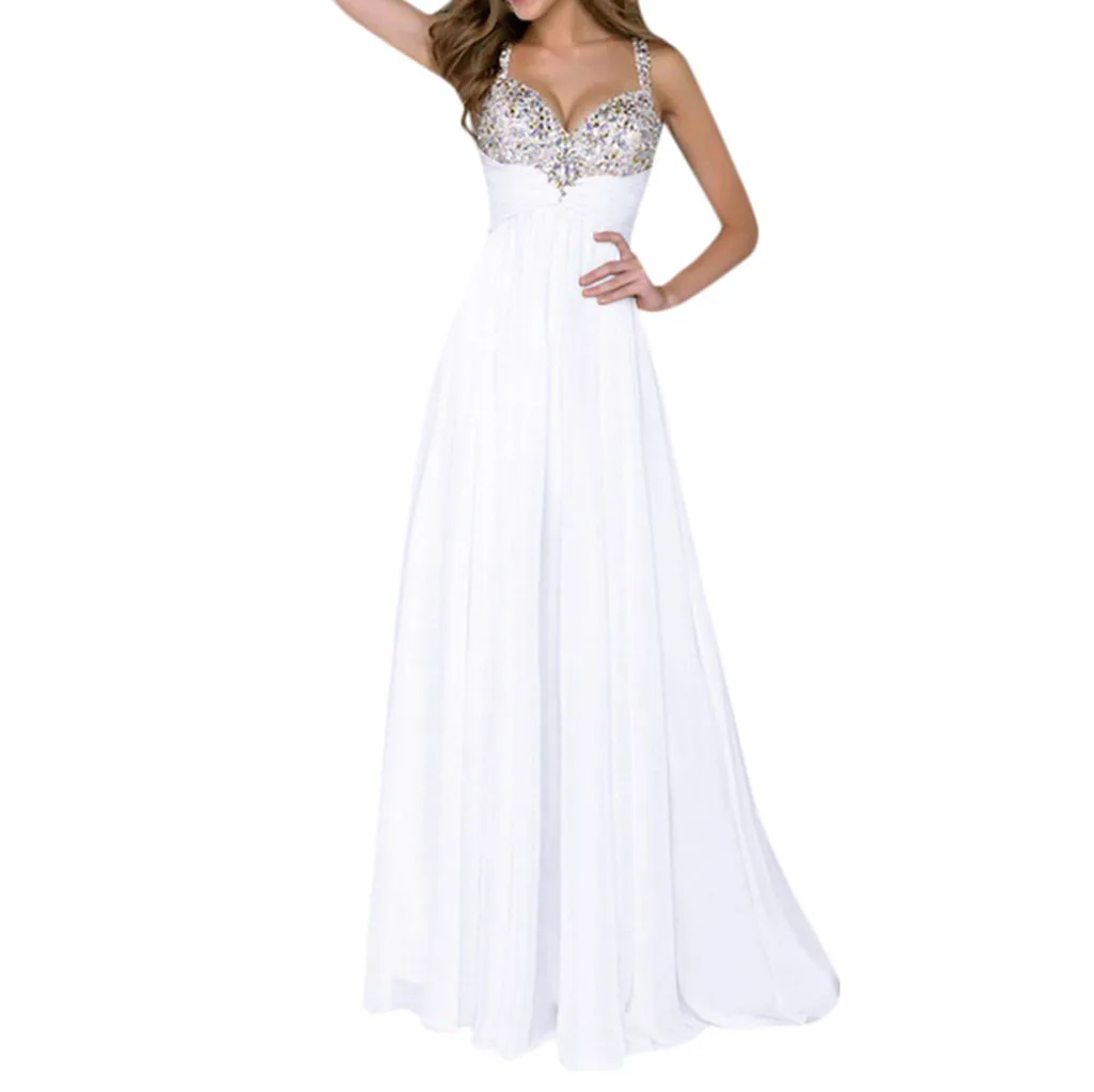 Womail Formal Prom Long Sequin Patchwork Dress Evening Party Long Maxi vestido mujer dresses woman party night long party dress