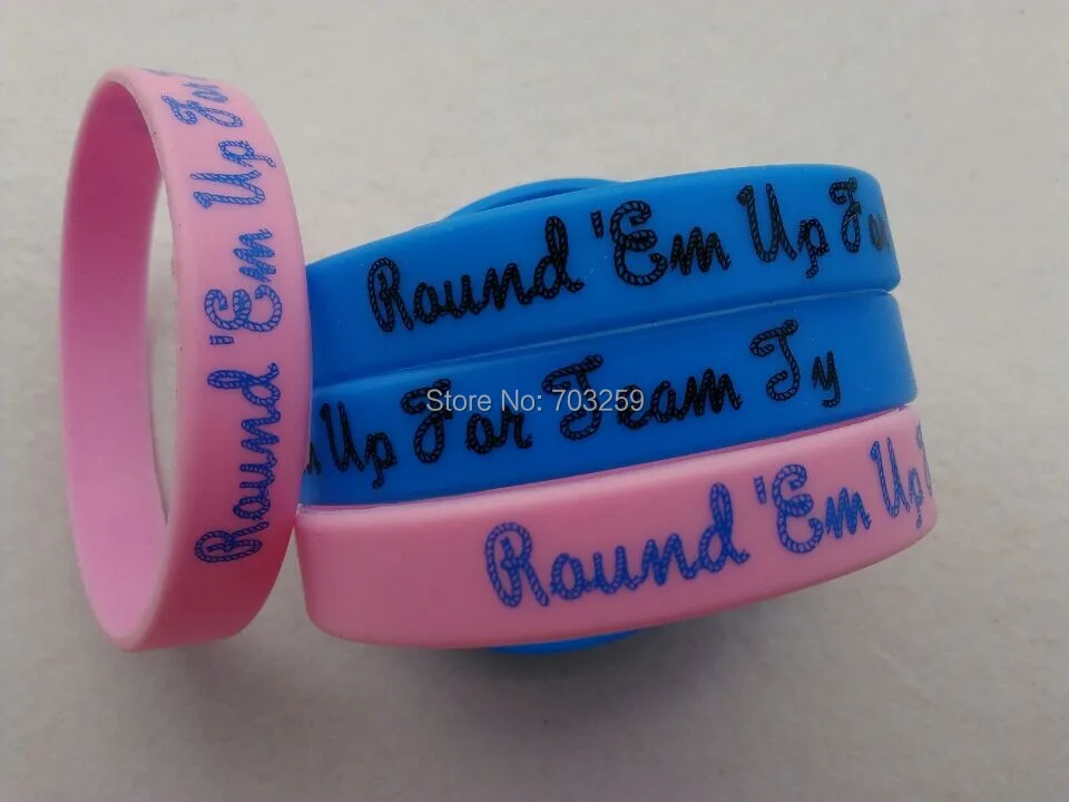 

500pcs a lot custom writing caoutchouc silicone bracelets named rubber wristbands personal armbands EG-WBP001 with solid design