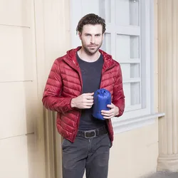 Men's Ultra Light Packable Down Jackets Hooded Slim Down Coats Man White Duck Down Padded Parkas Winter Puffer Jacket JK-634