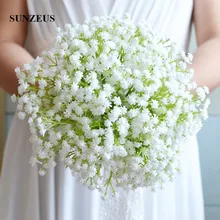 Gypsophila растения цветы очаровательный Свадебный букет подружки невесты ручной Цветы Дешевые Свадебные аксессуары для свадьбы SWB04