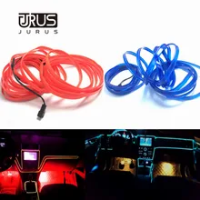 JURUS 5Meter Atmosphere Lamp Car Door Interior Ambient Light Cold Light Line DIY Decorative Dashboard Door Lights Car-styling