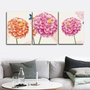 

Beautiful Flowers Wall Pictures Poster Print Canvas Painting Calligraphy Decor for Living Room Bedroom Home Decor Frameless
