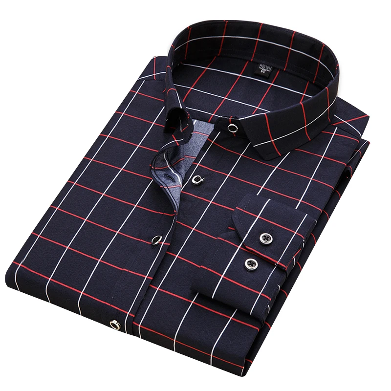 DAVYDAISY 2019 جديد وصول 100% البوليستر قميص رجالي أزياء الرجال طباعة بأكمام طويلة قميص الذكور يتأهل العلامة التجارية الملابس DS217