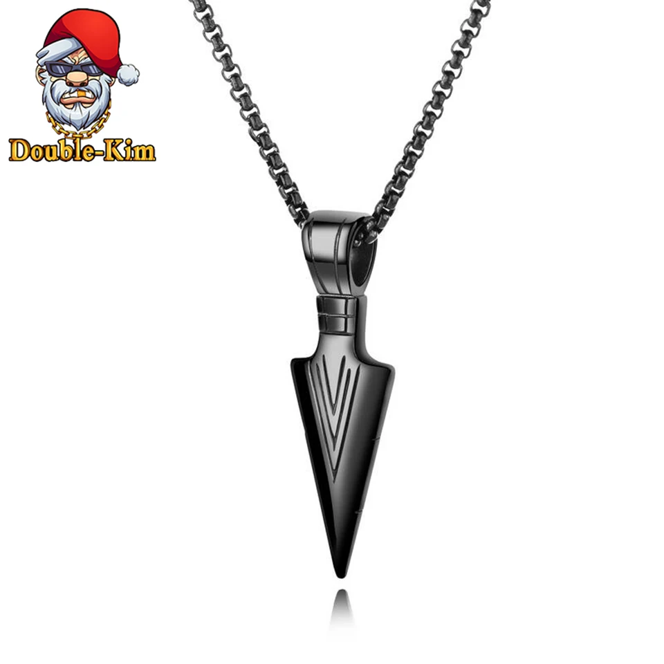 

The Darts Men Necklace Hip-Hop Street Culture Titanium Stainless Steel Gold Silver Black Chain Necklace Fashion Man Jewelry
