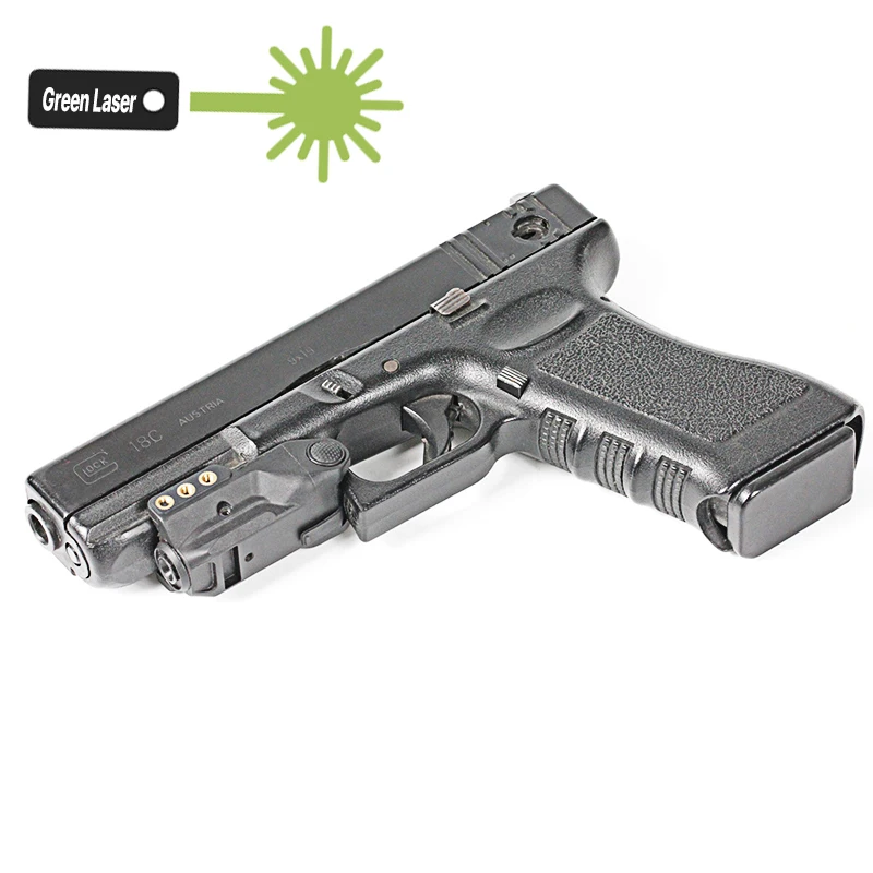 

Laserspeed Low Profile Green Laser Sight Built-In Rechargeable Battery Subcompact Green Laser Fit Airsoft Glock Railed Pistol