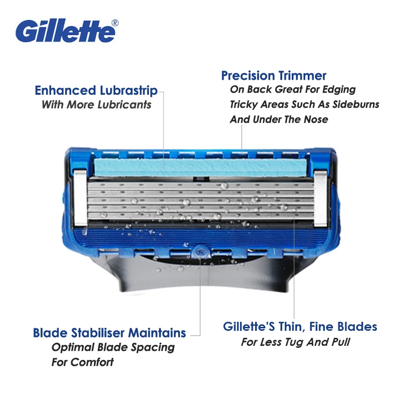 Harga Gillette Fusion Proglide Silet Cukur Pisau Merek Keselamatan Manual Wajah Tajam Shaver Mencukur Jenggot Pisau Cukur Blades Untuk Pria 8 pcs