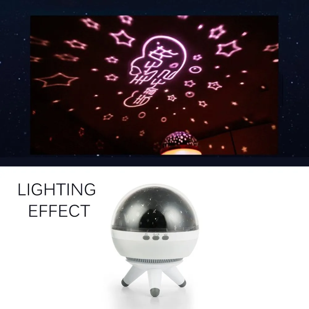 

Creative Night Light Projector Starlight Automatic Rotating Night Light LED Projector Lamp 3 Light Modes Home Decor