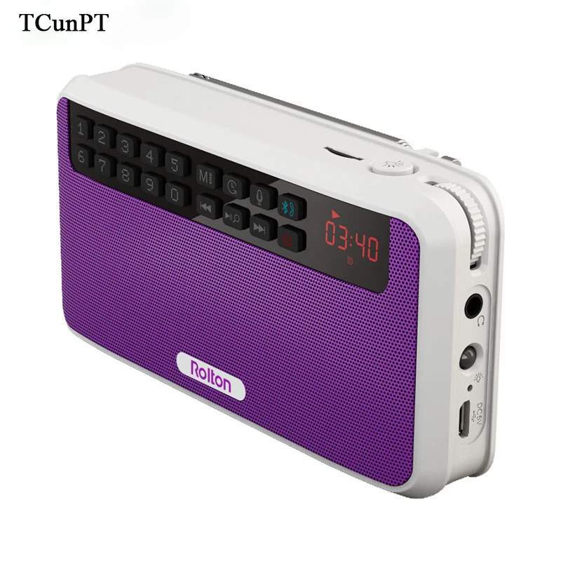 TCunPT New E500 Portable Stereo Bluetooth Speakers FM Radio Clear Bass Dual Track Speaker TF Card USB Music Player for Phones |