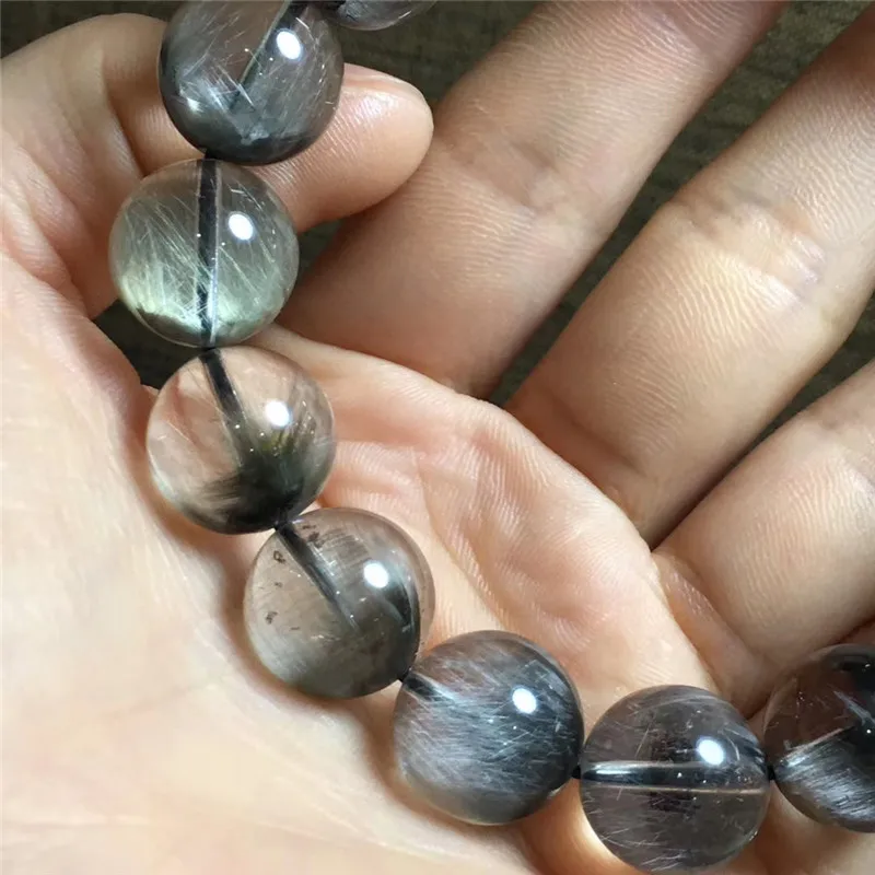 Natural Silver Rutilated Quartz Crystal Bracelet (3)