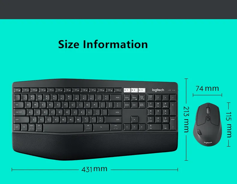 Комплект беспроводной клавиатуры и мыши logitech MK850