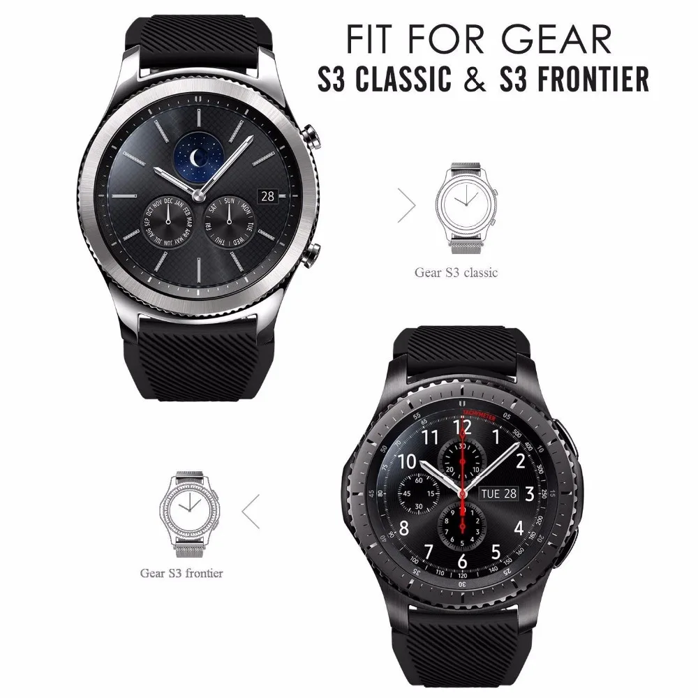 Спортивный ремешок для samsung передач S3 классический frontier galaxy watch 46 мм силиконовой лентой smart watch аксессуары запястье браслет ремень