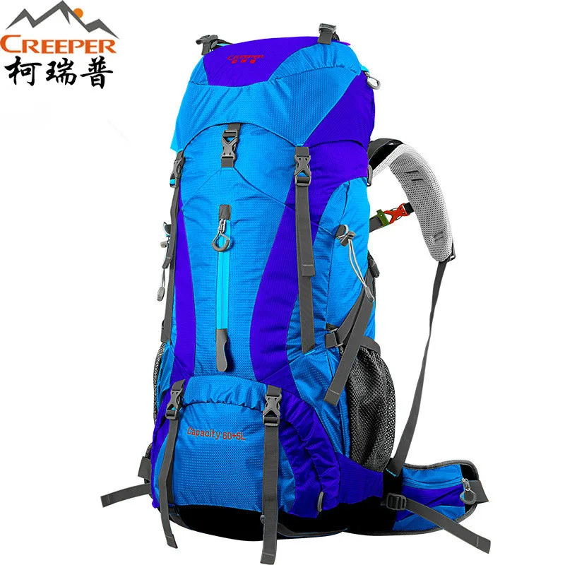 Creeper Free Shipping 60 5L Professional Waterproof Rucksack Internal Frame Climbing Camping Hiking Backpack Mountaineering Bag