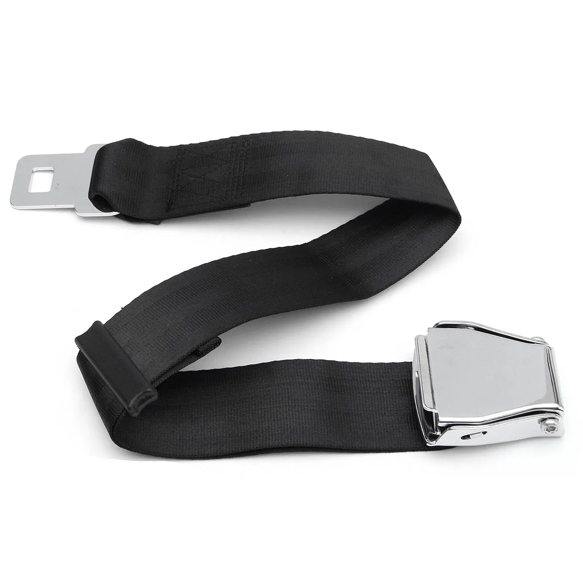 Adjustable Black Airplane Seat Belt Extension Extender Buckle Aircraft Buckle Belt Extended High