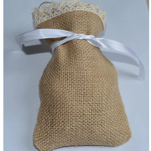 Кружевная Мешковина Подарочный шнурок 10x15 см(" x 6") деревенская свадьба, для конфет Hessian упаковочная сумка
