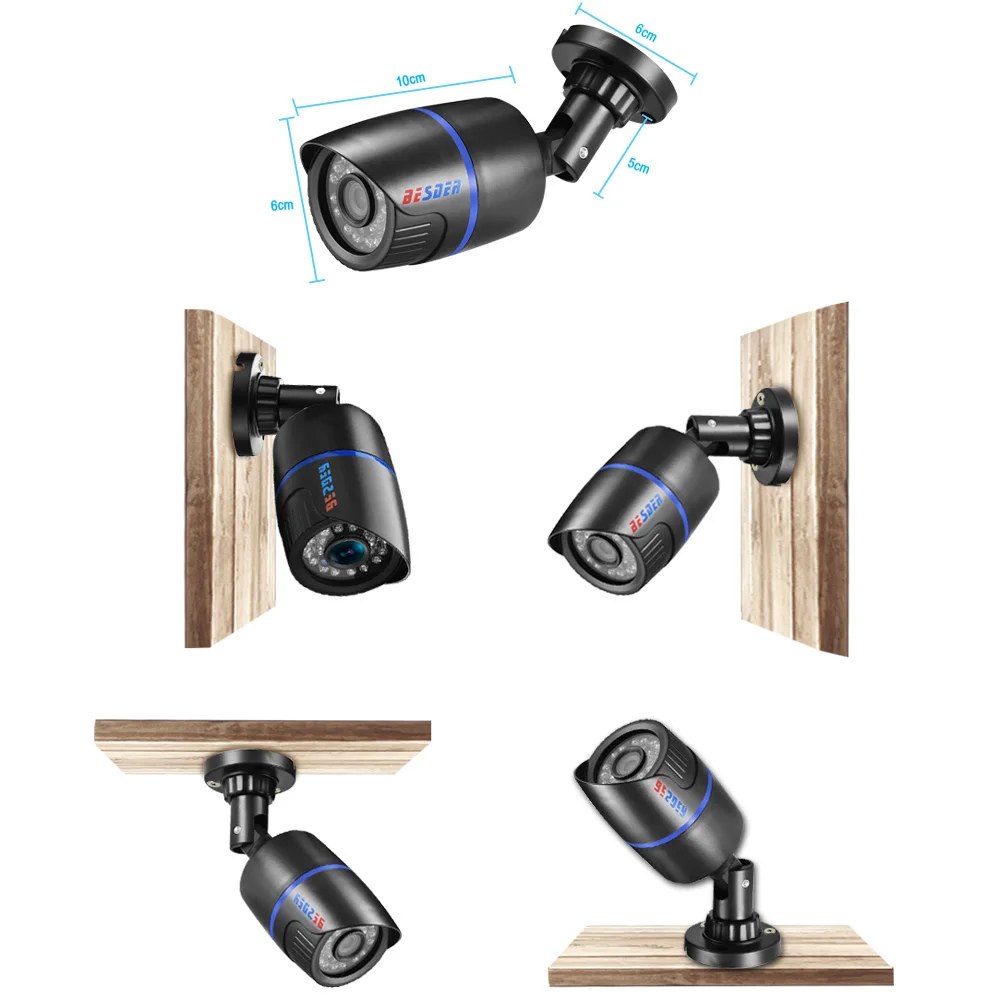BESDER H.265 IP POE камера безопасности 5MP 3MP 2MP наружная Водонепроницаемая