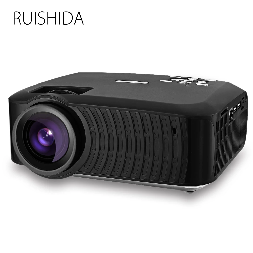 

Black RUISHIDA M3 LCD Projector Home Theater Android4.4 Wireless Bluetooth4.0 WiFi 3000LM 1280 x 720Pixels HD 1080P Media Player