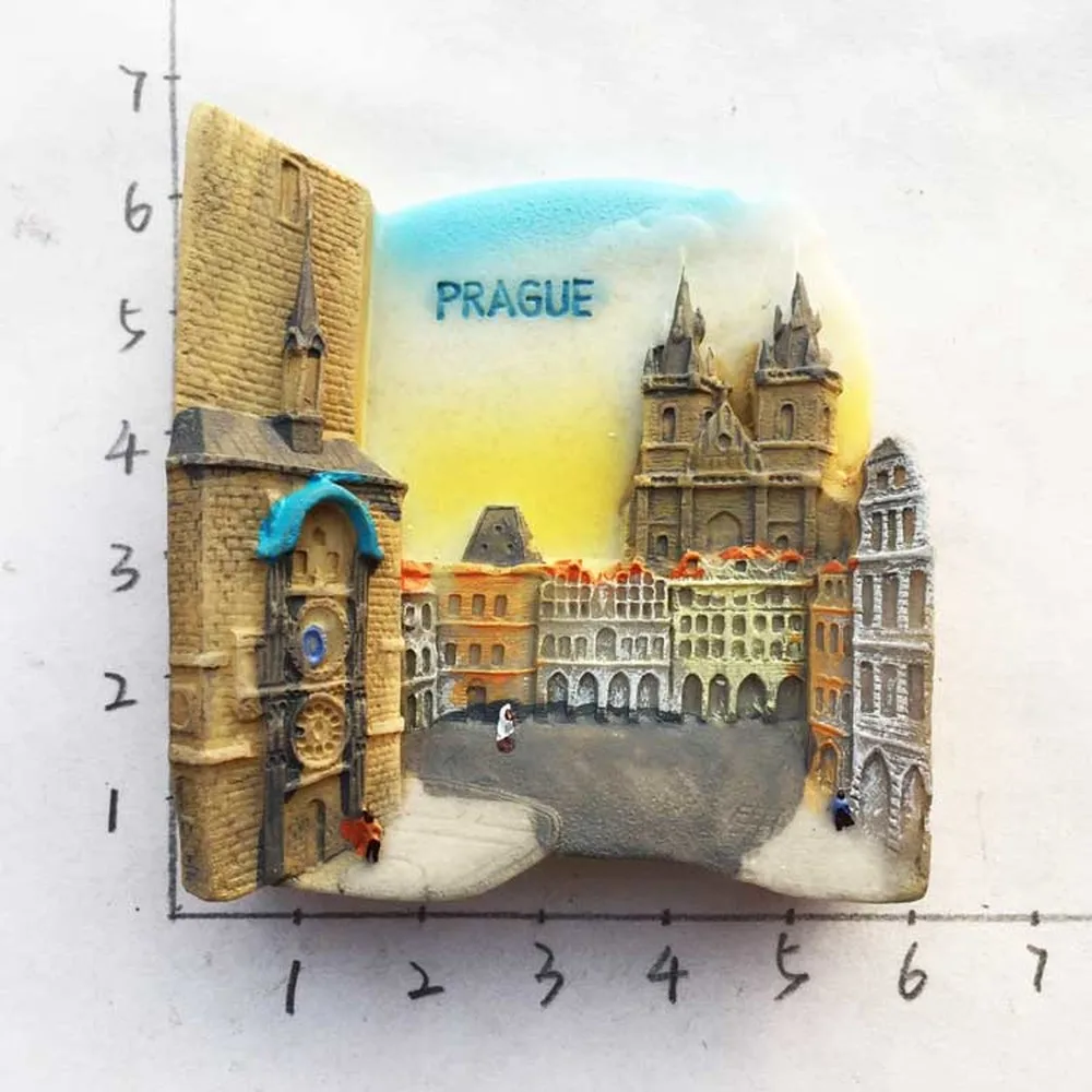 BABELEMI 1 шт. Смола 3D Чешский прагский квадрат Влтава Карлов мост магнит на холодильник сувениры для путешествий украшение дома