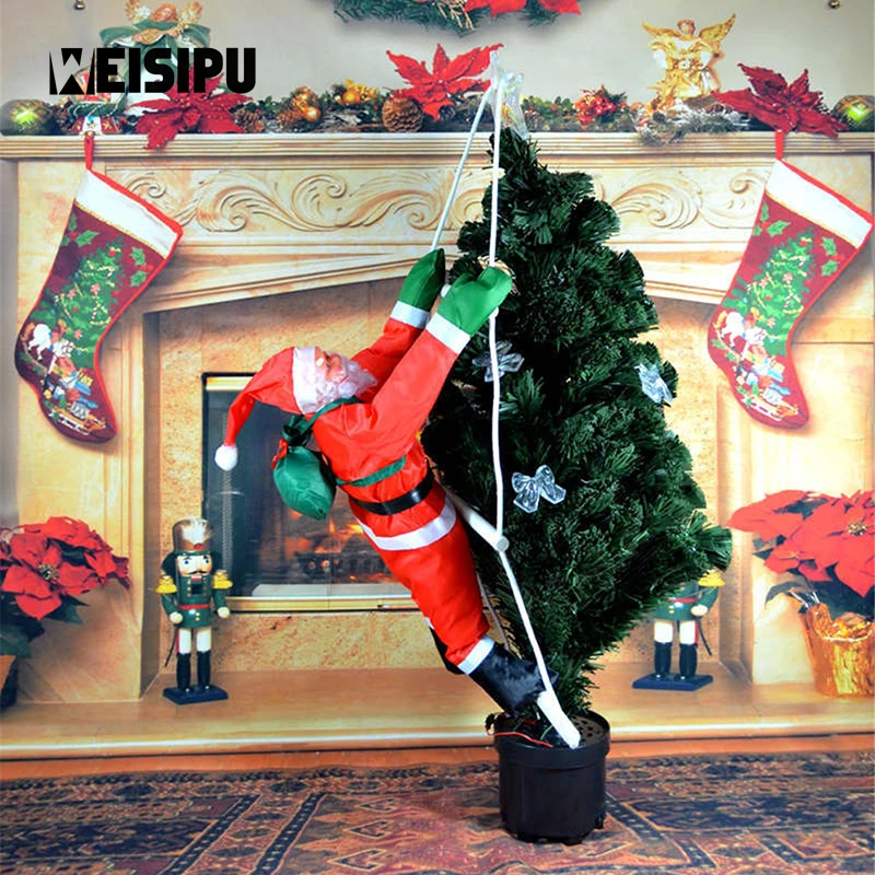 

WEISIPU 1Pcs New Arrival Santa Claus Hanging Christmas Tree Decor Creative Toy Christmas Party Decoration