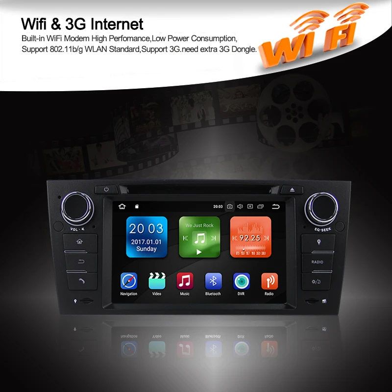 Top 1 Din Car Multimedia Player GPS Android 8.1 For BMW/320/328/3 Series E90/E91/E92/E93 DVD Player Radio FM Quad Core 2+16GB 3 Top 1 Din Car Multimedia Player GPS Android 8.1 For BMW/320/328/3 Series E90/E91/E92/E93 DVD Player Radio FM Quad Core 2+16GB 3