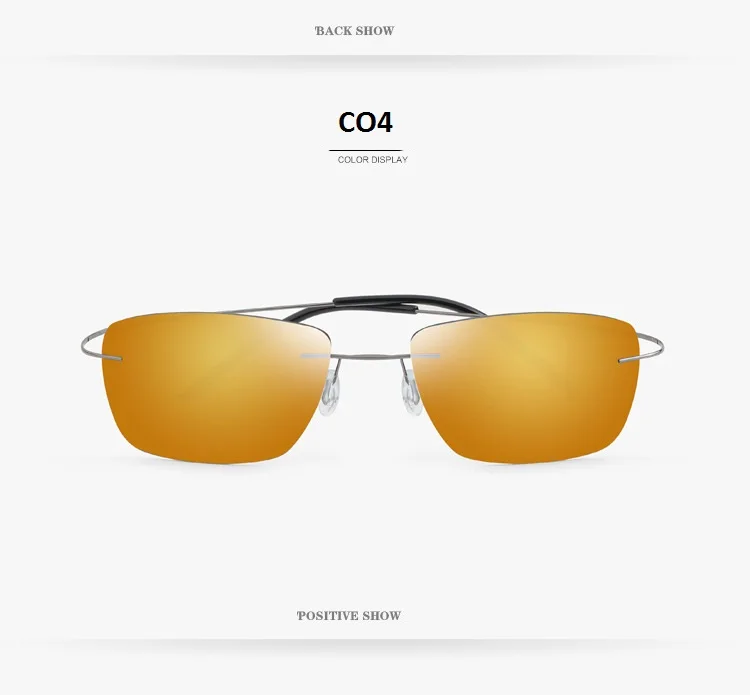 54-17-140 новые мужские солнцезащитные очки с красочным покрытием, поляризованные солнцезащитные очки без оправы, Суперэластичные зеркальные очки для водителя
