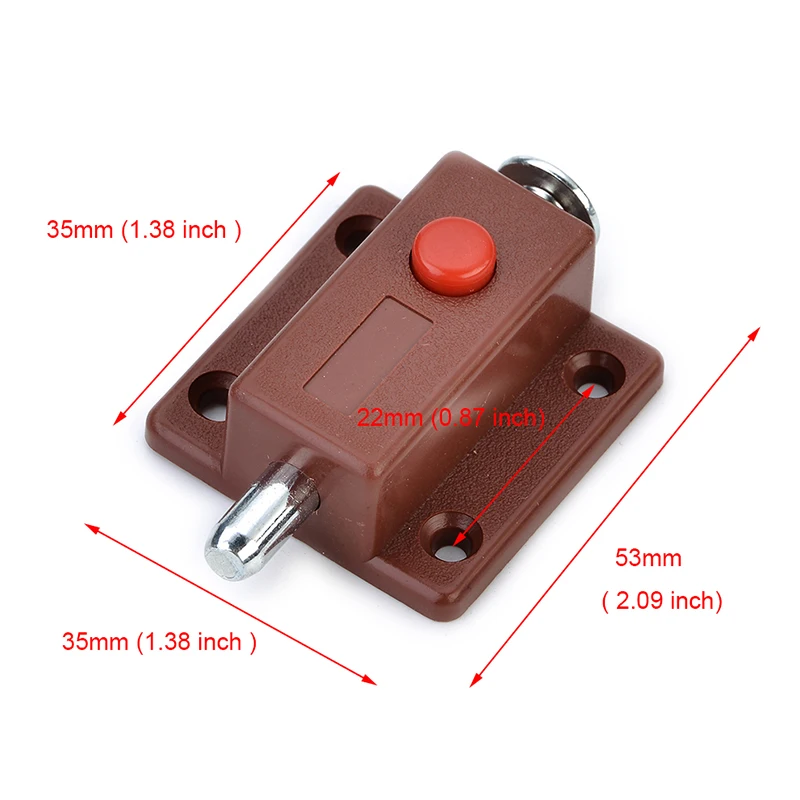 KAK-7019 Автоматическая мебель болт двери окна шкафа защелка 53*35 мм ящик шкаф пружинный замок домашняя фурнитура