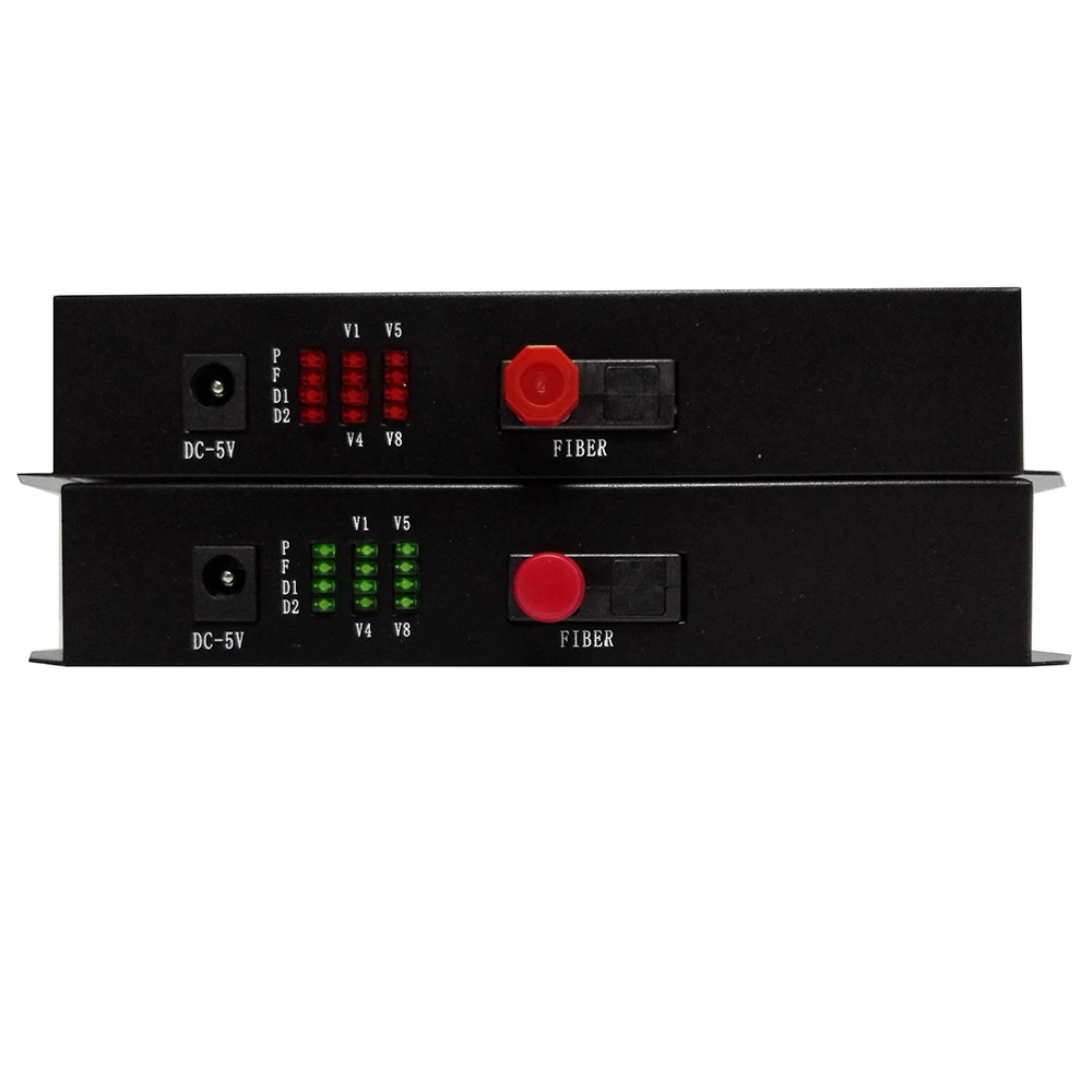 8ch 1.3MP 960 P/720 P HD видео AHD CVI TVI волоконно оптический преобразователь