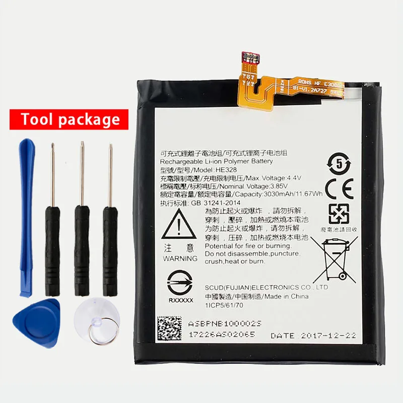 

Original High Capacity HE328 phone battery for Nokia 8 HE328 3030mAh