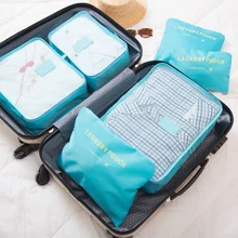20176pcs/set Women Rganiser Organizers Bag Travel Bags Nylon Packing Cubes Portable Large Capacity Luggage Clothes Tidy Sorting