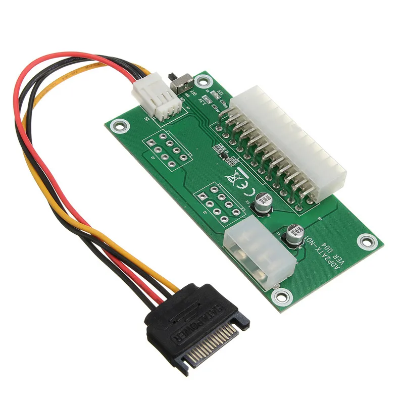 

24Pin Dual PSU Power Supply Sync Starter PC Desktop ATX Extender Cable for Bitcoin Mining Expanded Ded With Manual Switch 3pcs