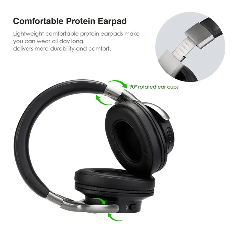 Ausdom ANC8 беспроводные Bluetooth наушники с активным шумоподавлением 20H Playtime Hifi Super Bass