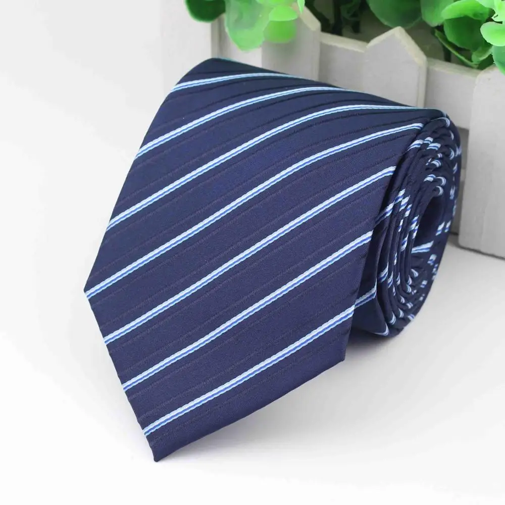 Формальные полосатые галстуки стандартного размера 3,15 дюйма, галстуки для жениха, джентльмена, мужские вечерние галстуки с хризантемами из полиэстера, ширина 8 см - Цвет: 2
