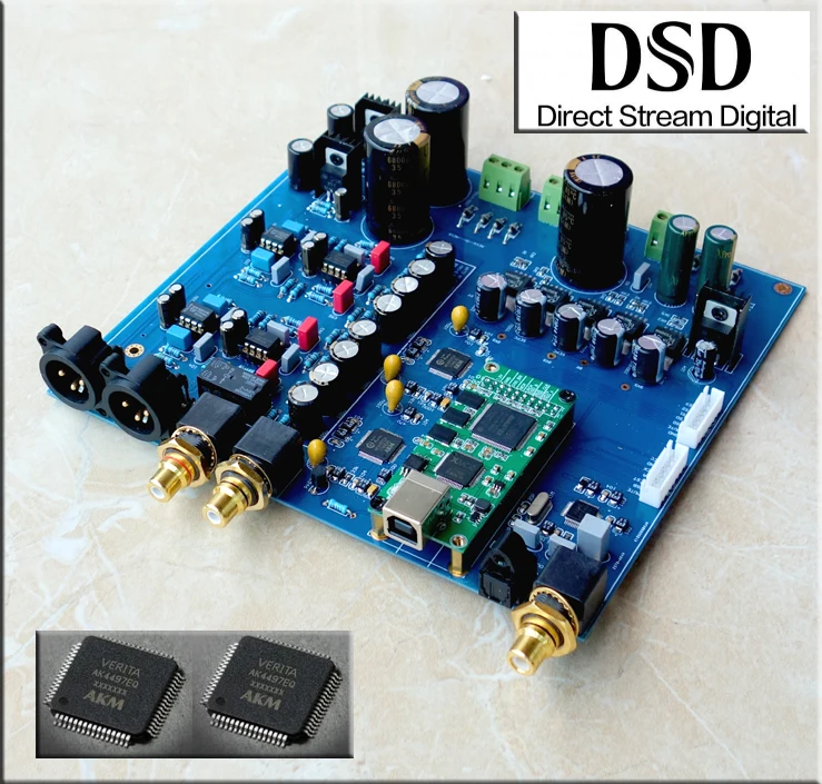 

Dual-core AK4497 DAC decoder kit Supports DSD support coaxial Optical 1000 USB input with NE5532X2 NE5534X2 op amp with display