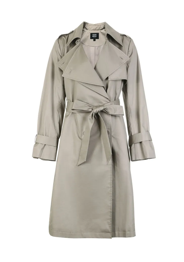 Vero Moda куртка женская женский прямой крой двухъярусный лацкан минималистский Тренч | 318321536