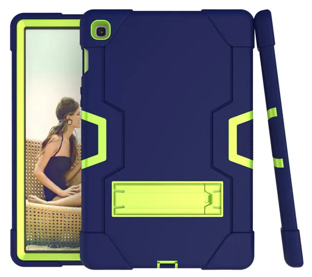 iBuyiWin Heavy Duty Safe Silicon Case for Samsung Galaxy Tab S5e SM-T720 SM-T725 10.5" Tablet Funda Capa Cover for Kids+Gifts - Цвет: navy green