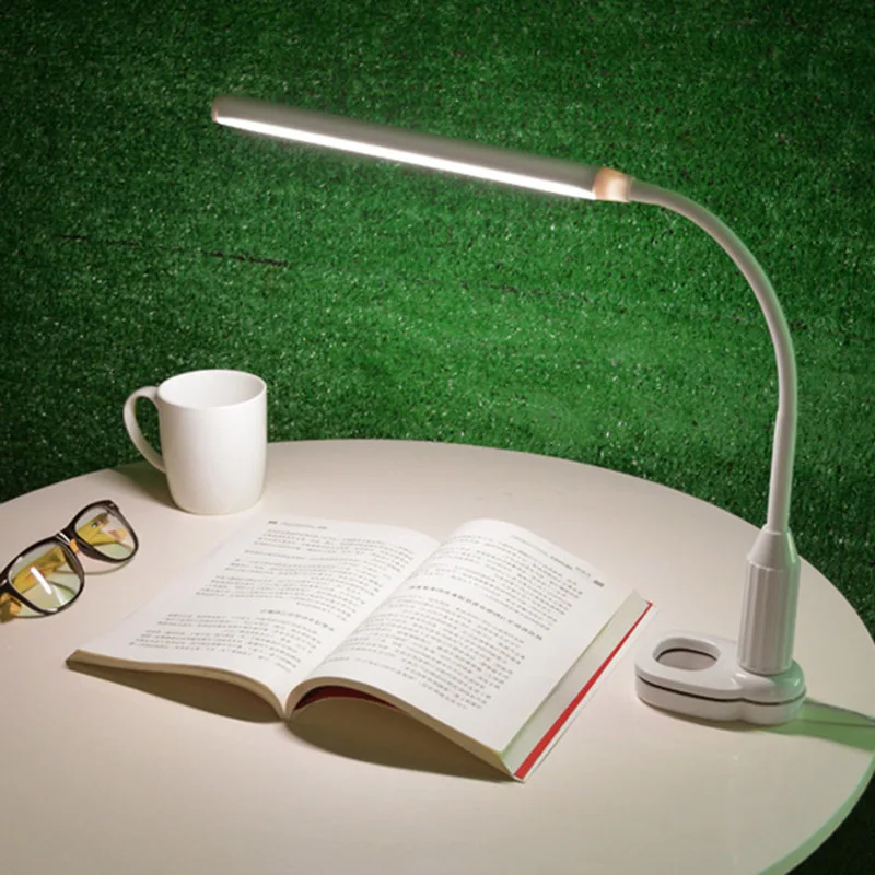 

LED Mini Clip Light Clamp USB Charging Bendable Eye Protect Adjustable For Desk JDH99