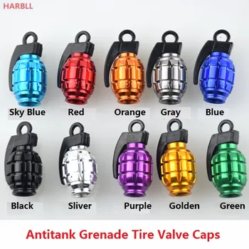 

4PCS Aluminum Funny Antitank Grenades Car Tire Wheel Valve Caps For BENZ AUDI BMW VW SEAT TOYOTA HONDA NISSAN SUBARU Car Styling