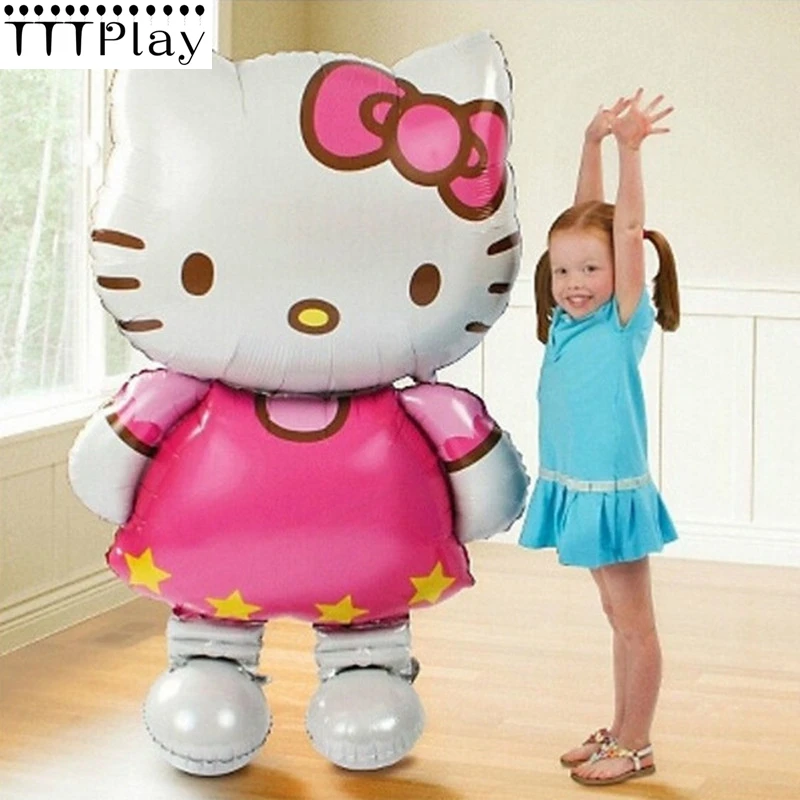 

80*48cm Medium Hello Kitty Cat Foil Balloon Cartoon Wedding Party Decoration Inflatable Helium Air Balls Birthday Party Supplies