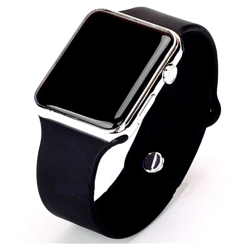 

New Fashion LED Digital Sport Watch Men Women Square Dial Wristwatch Ms Silicone Strap Leisure Sports Watches Relogio Masculino