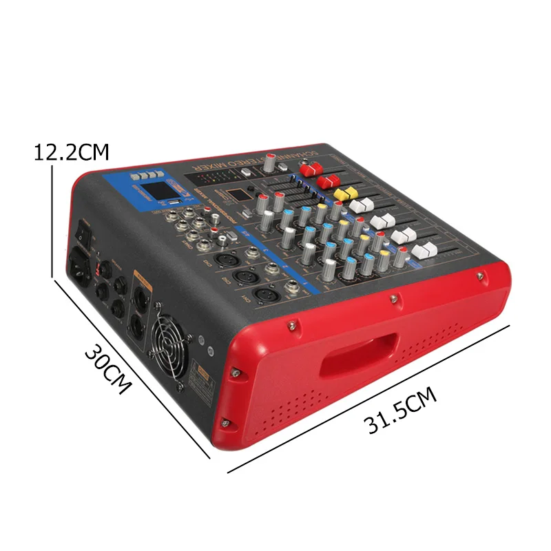 ELM профессиональный bluetooth 4 канала караоке аудио микшер усилитель Микрофон Звук