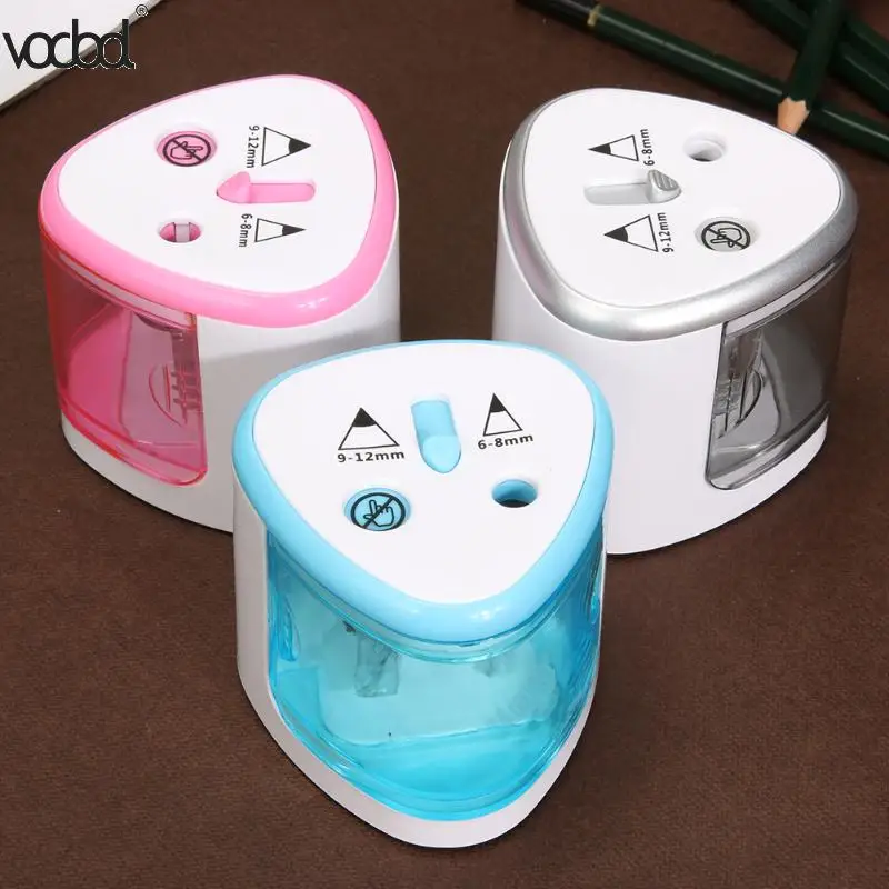 

Automatic Two-Hole Electric Touch Switch Pencil Sharpeners Home Office Students Tool Electric Pencil Sharpener Blue/Silver/Pink