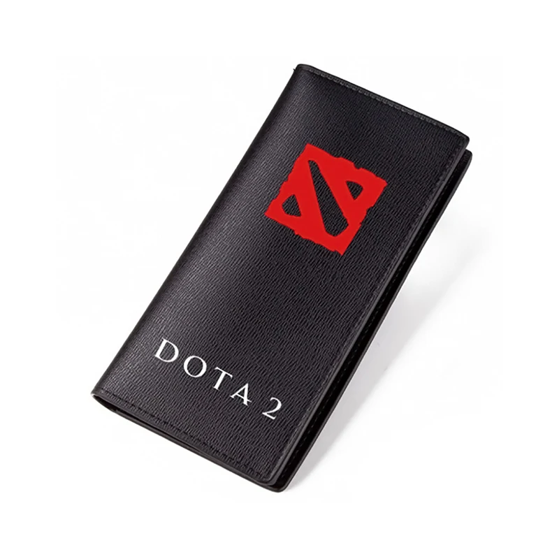 

Zshop Dota2 Wallet Black PU Short Purse Boys Girls Teenagers Cool Carteira Men Long Purse Wallets Gifts