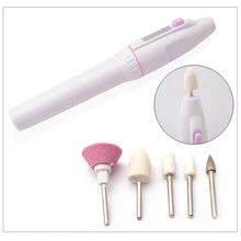 6 шт./компл. электрическая машинка для маникюра, футов ручной работы по уходу за ногтями шлифовальный лак набор устройств(1 предмет полировщик& 5 шт. алмазные шлифовальные головки