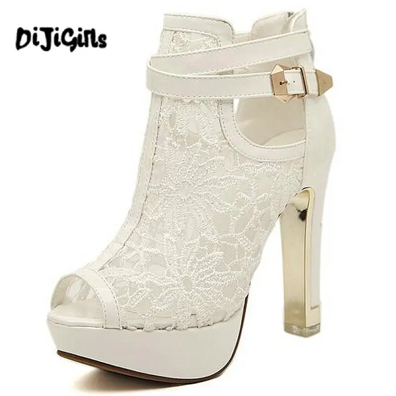white mesh pumps