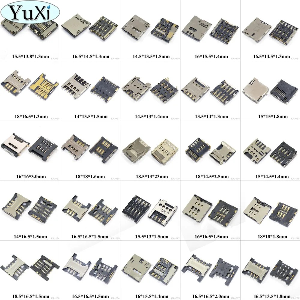 YuXi 25models For Samsung S2 S3 S4 I8730 for HTC for LG E980 for iphone 4 5 6G sim card reader connector holder contact module
YuXi 25models For Samsung S2 S3 S4 I8730 for HTC for LG E980 for iphone 4 5 6G sim card reader connector holder contact module