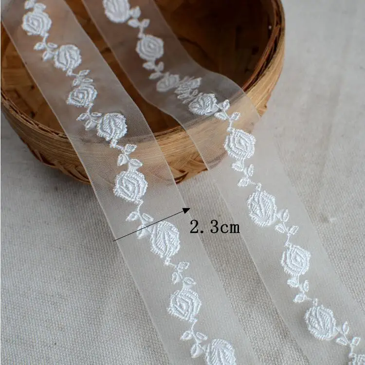 

2 Meters Venise 3D Flower Lace Edge Trim Ribbon Fabric Embroidered Ivory Venice Applique Sewing Craft Wedding Dress Clothes