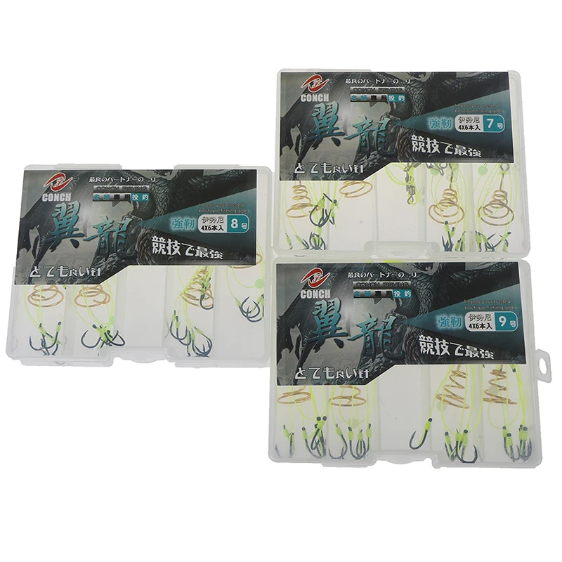 

4Pcs/lot Pesca Fishing Hook Spring Lure Fluorescent Anti-Hanging End Throw Rod Hook Explosions Hook Waist Drum Bait Cage