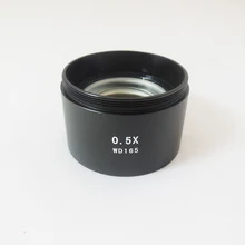 0.5x AUX зум стерео микроскоп Дополнительные Объективы w. d 165 мм 1-7/"(48 мм) Интерфейс резьба Minifier линза Барлоу