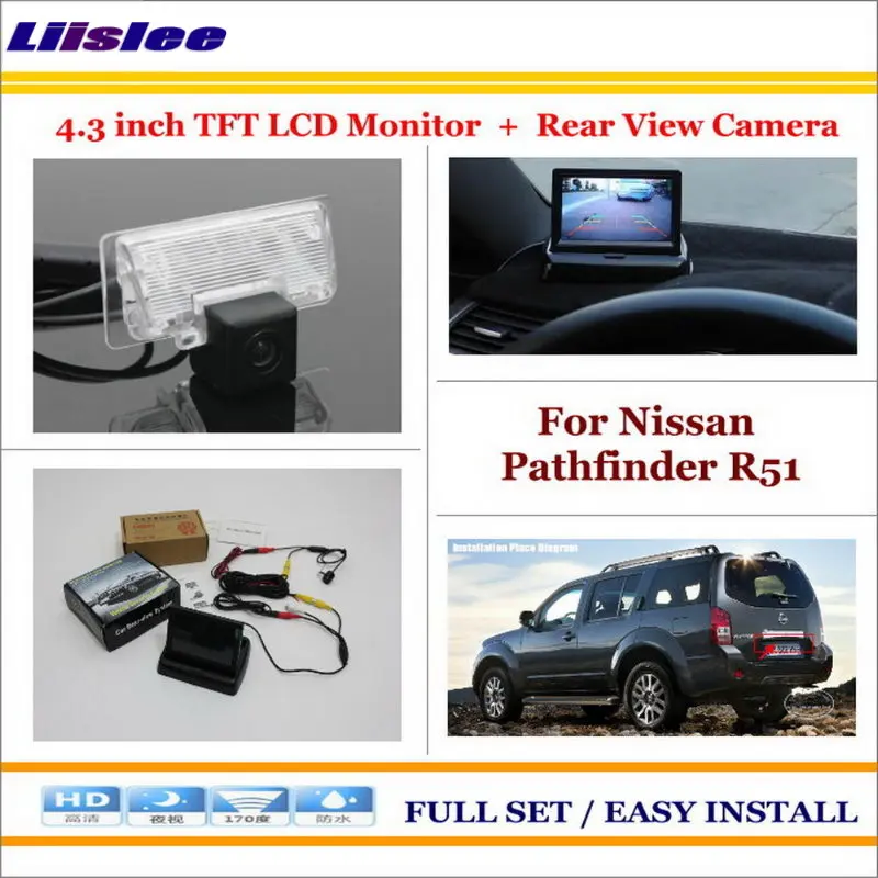 Liislee для Nissan Pathfinder R51 2004~ 2012 автомобиля 4," Цвет ЖК-дисплей монитор+ автомобиля задний запасной Камера = 2 в 1 парк паркинг Системы