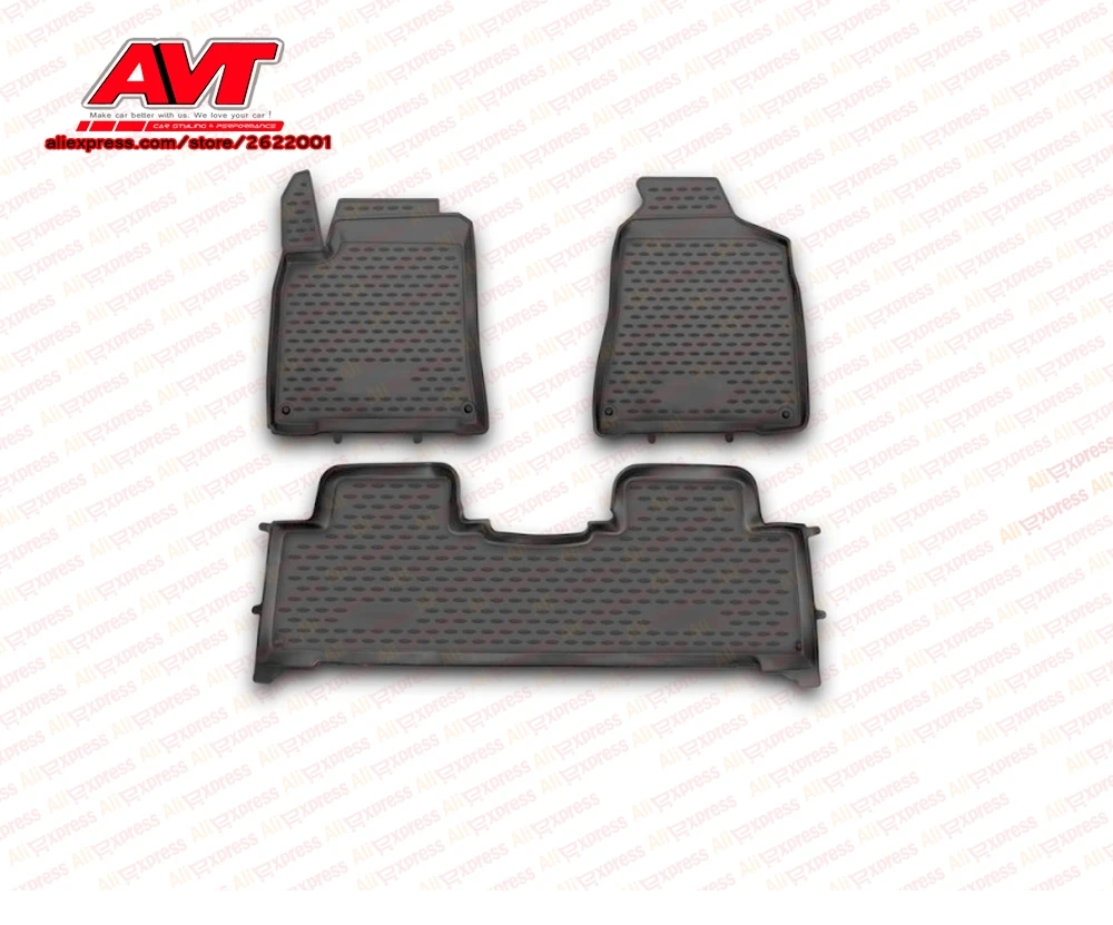 

Floor mats for SsangYong New Actyon 2010- 3 pcs rubber rugs non slip rubber interior car styling accessories