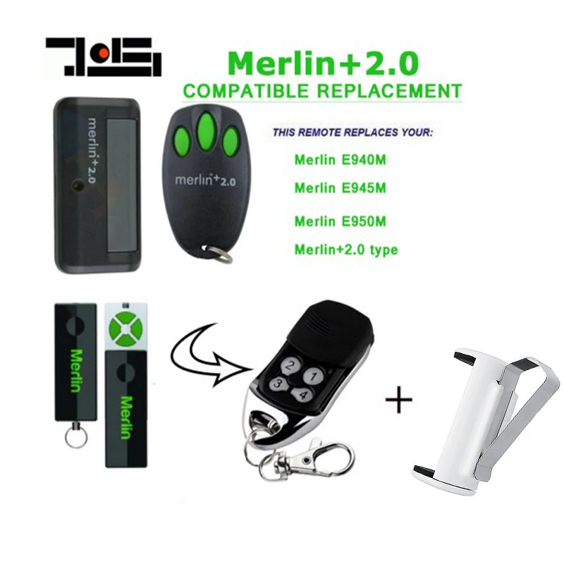 

2pcs Merlin E943 E950 Compatible Hand Transmitter /Remote Control